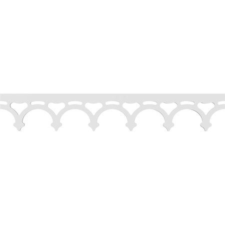 Ekena Millwork Stanley Architectural Grade PVC Running Trim, 8"H x 5/8"P x 48"L RUNP08X0625X48STN